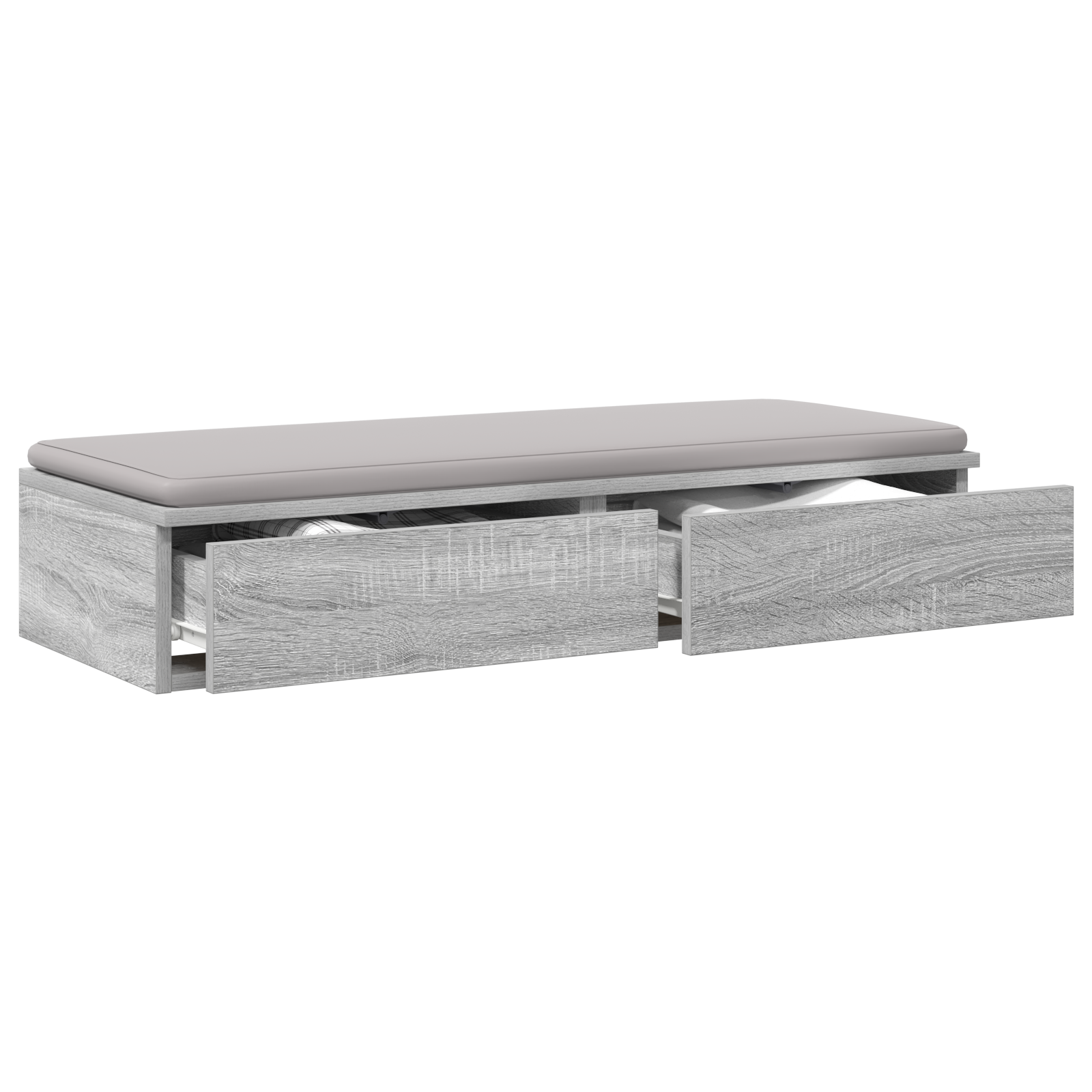 vidaXL Bedlades Grijs Sonoma 80x36,5x16,5 cm Bewerkt Hout
