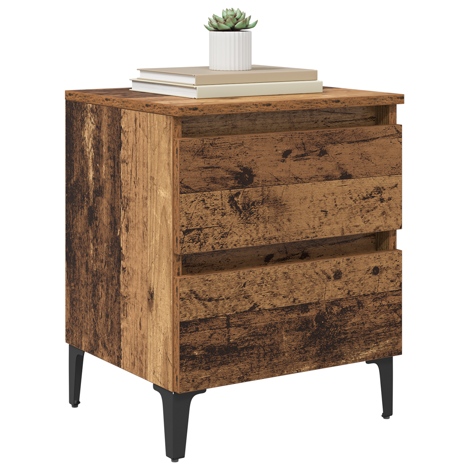 vidaXL Bedkast Oud Hout 40x35x50 cm Tegenwoordig Hout