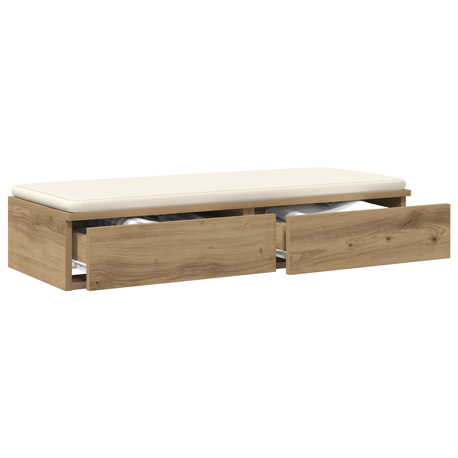 vidaXL Bedladen Artisan Eik 100x36,5x16,5 cm Geengineerd Hout