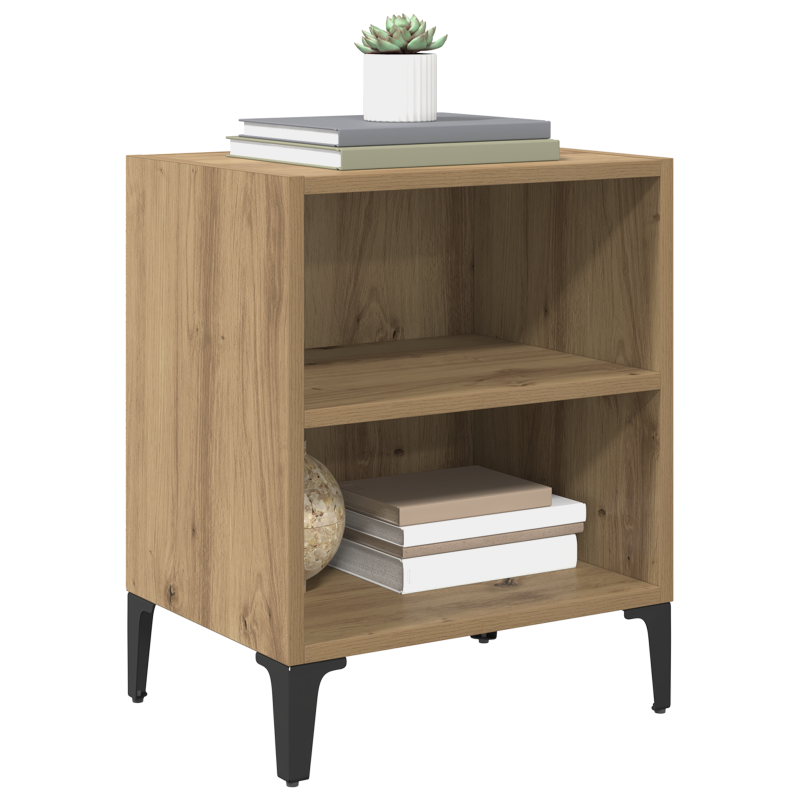 vidaXL Nachtkastjes 2 stuks Ambachtelijk Eiken 40x30x50 cm Engineered Hout