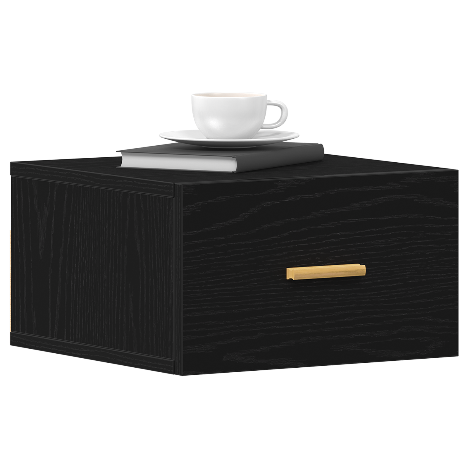 vidaXL Nachtkastjes 2 st wandgemonteerd 35x35x20 cm zwart eikenkleurig