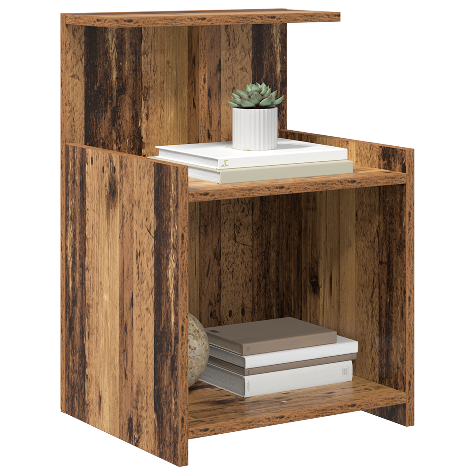 vidaXL Nachtkastjes - Set van 2 - Oud Hout - 40 x 35 x 60 cm - Geengineerd Hout