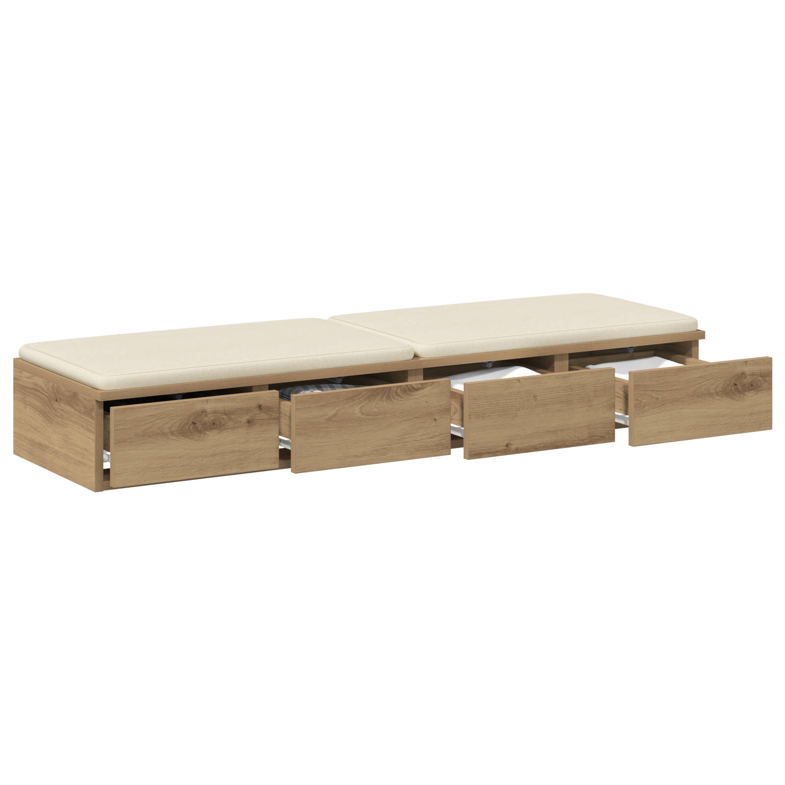 vidaXL Bedladen Artisan Eiken 120x36,5x16,5 cm Geprocessed Hout