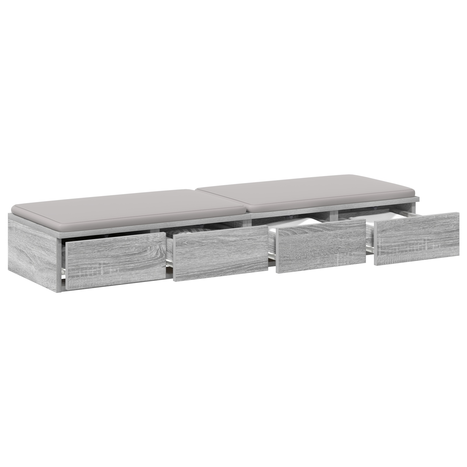 vidaXL Bedladen Grijs Sonoma 120x36,5x16,5 cm van gefabriceerd hout