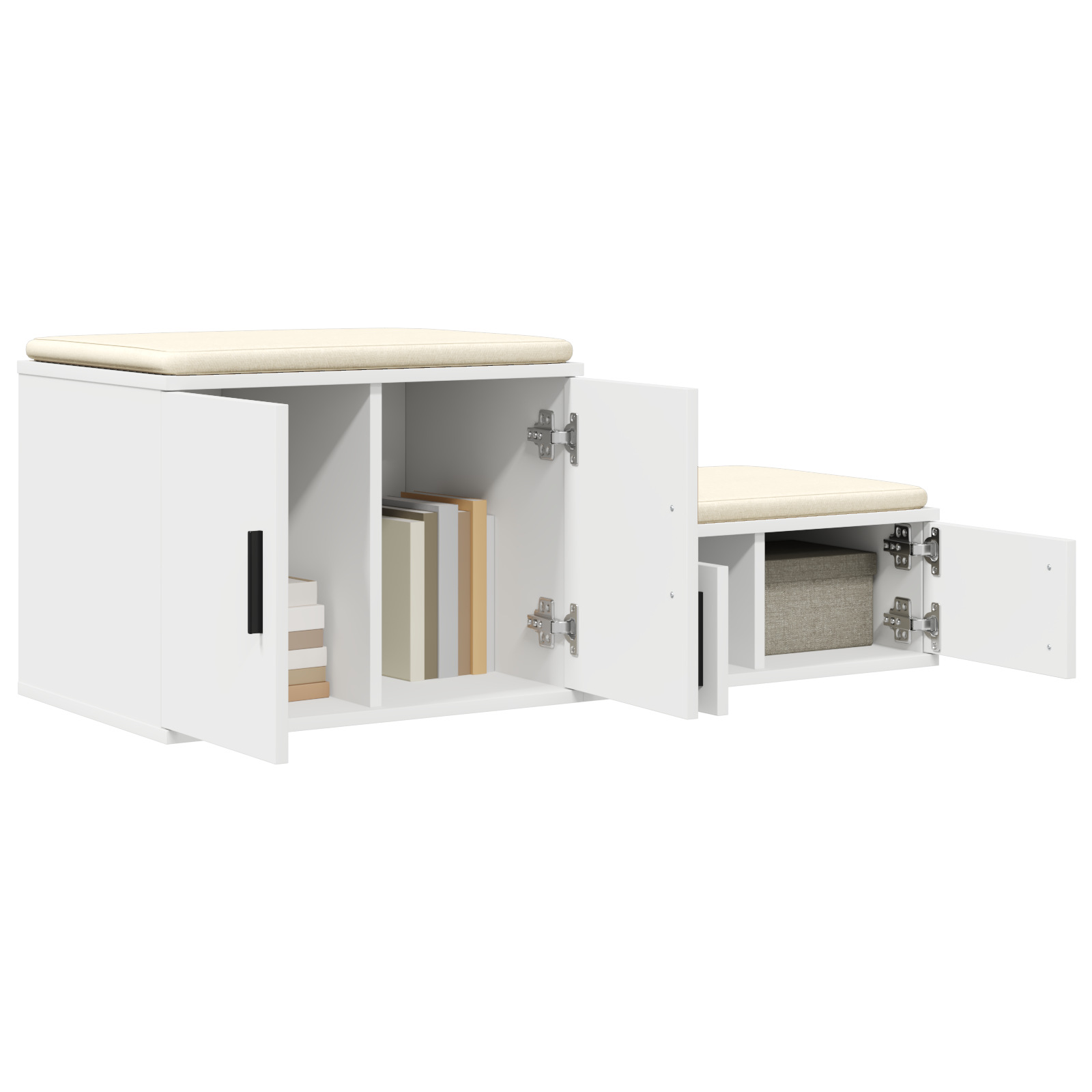 vidaXL Opbergkast Wit - 118x41x40 cm, Van Geengineerd Hout