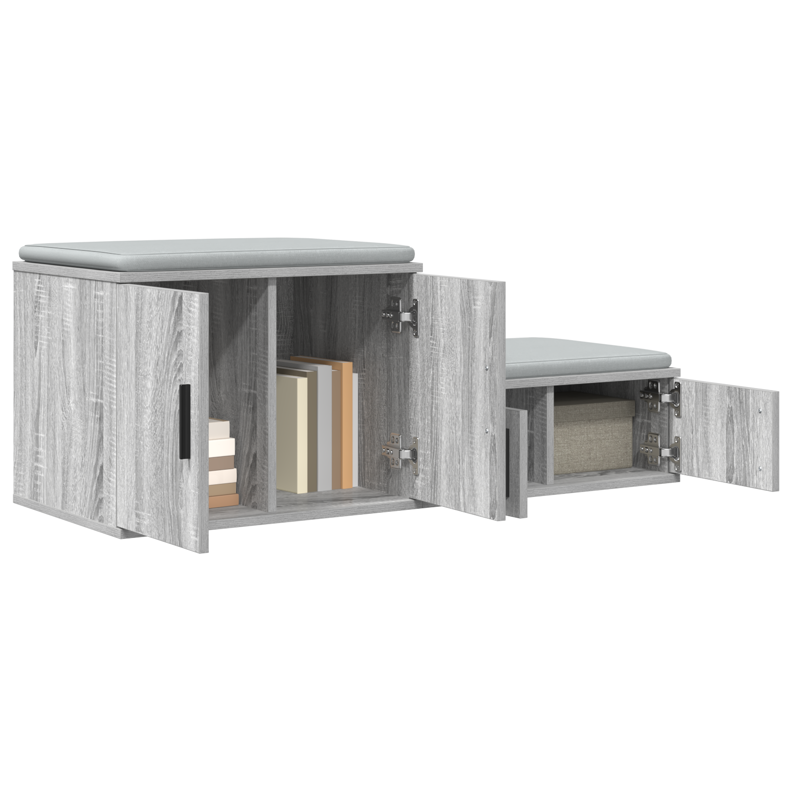 vidaXL Grijze Sonoma Opbergkast - 118x41x40 cm, Gemaakt van Engineered Wood