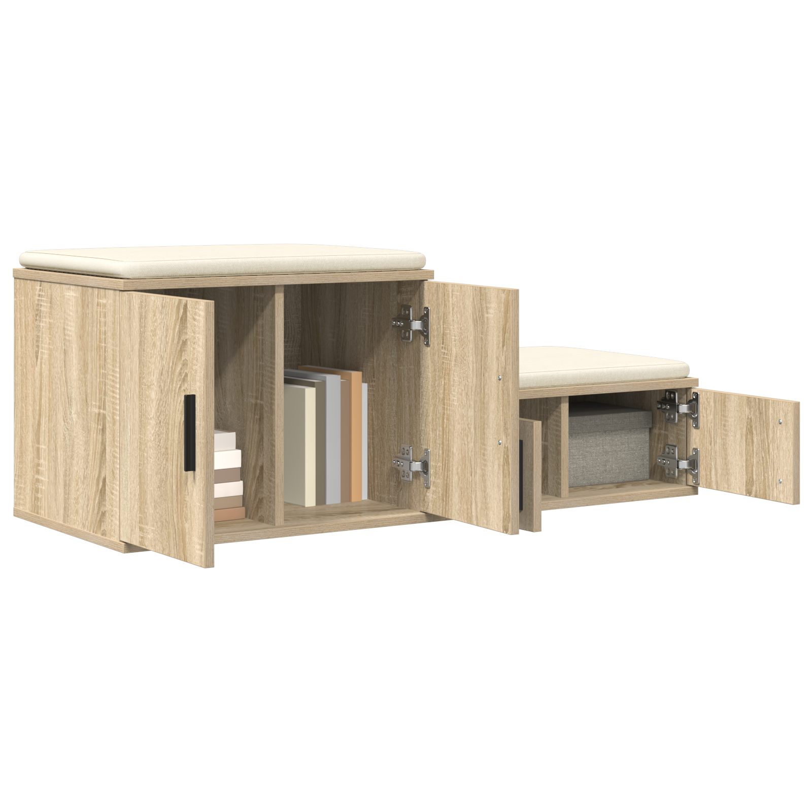 vidaXL Opbergkast Sonoma Eiken 127x41x40 cm Gelaagd Hout