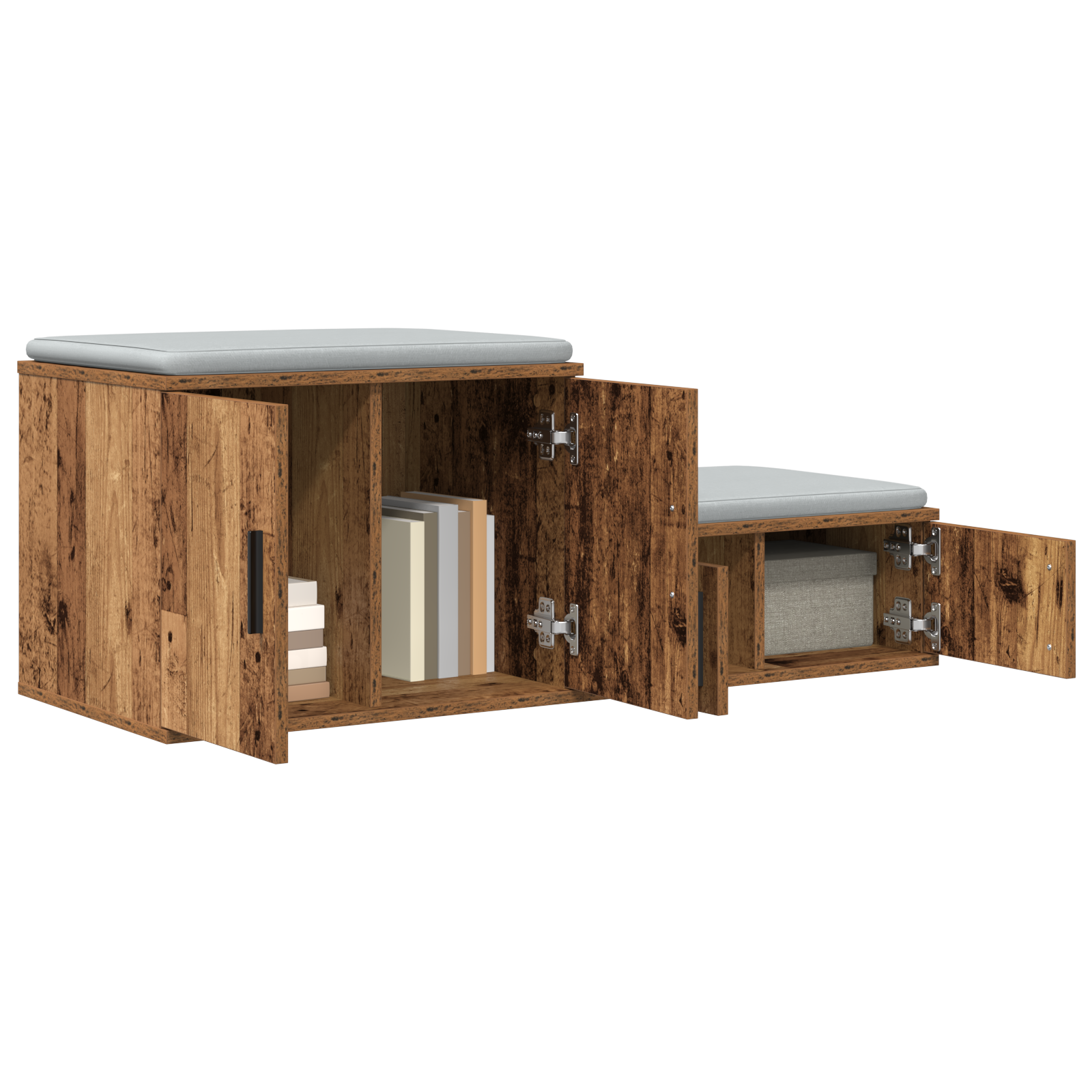 vidaXL Opbergkast Oude Hout 127x41x40 cm Gemaakt van Hout