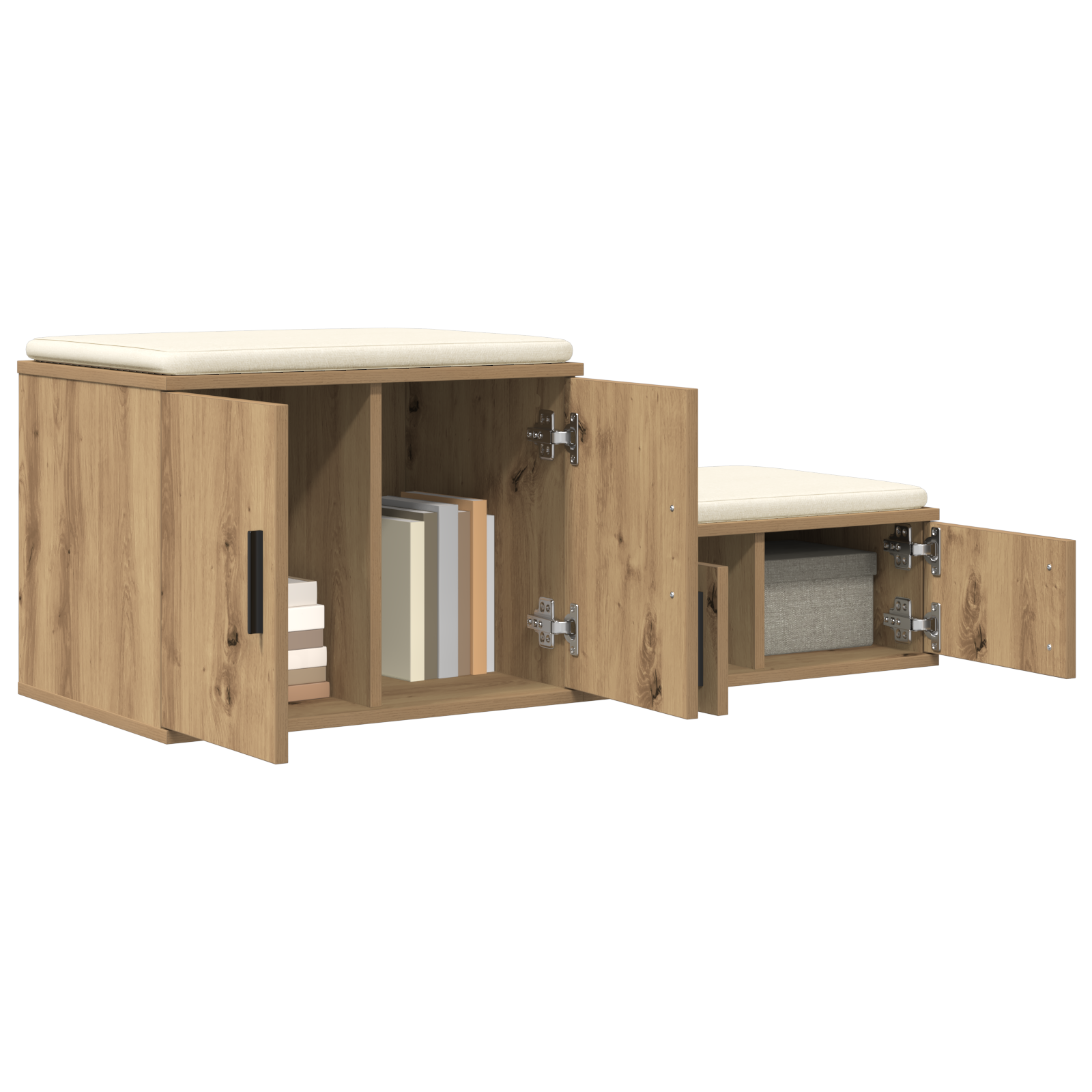 vidaXL Opbergkast Artisan Eiken 127x41x40 cm Gelaagd Hout