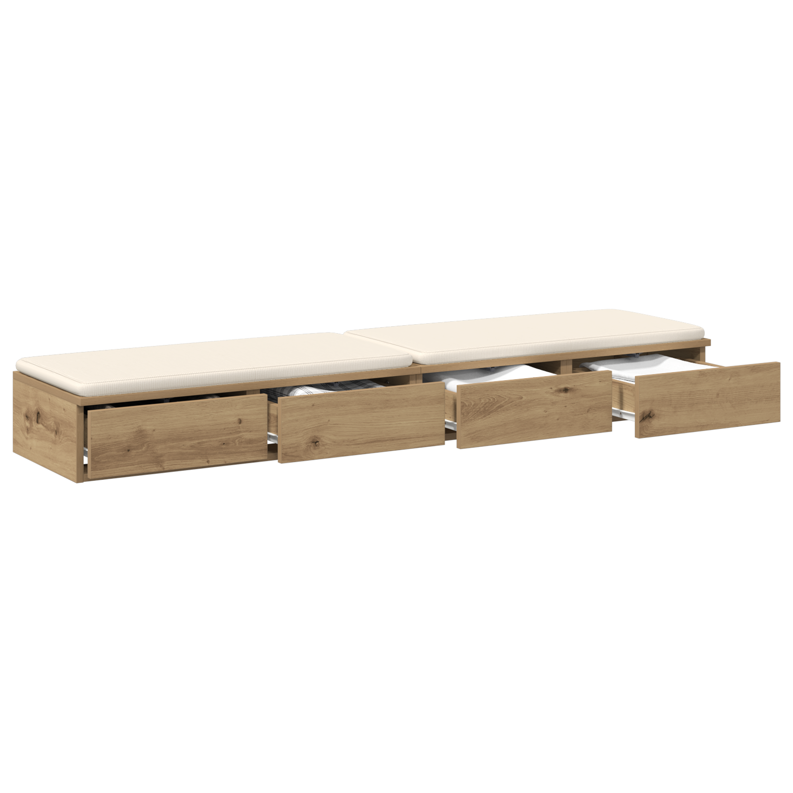 vidaXL Bedlades Artisan Eik 150x36,5x16,5 cm Gelaagd Hout