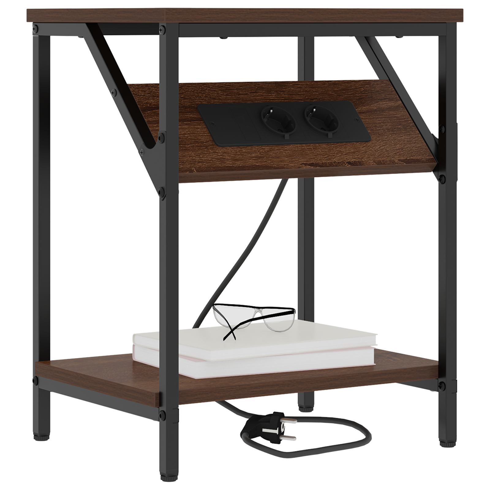 vidaXL Bedside kasten 2 pcs bruin eikenkleur 38 x 30 x 48 cm