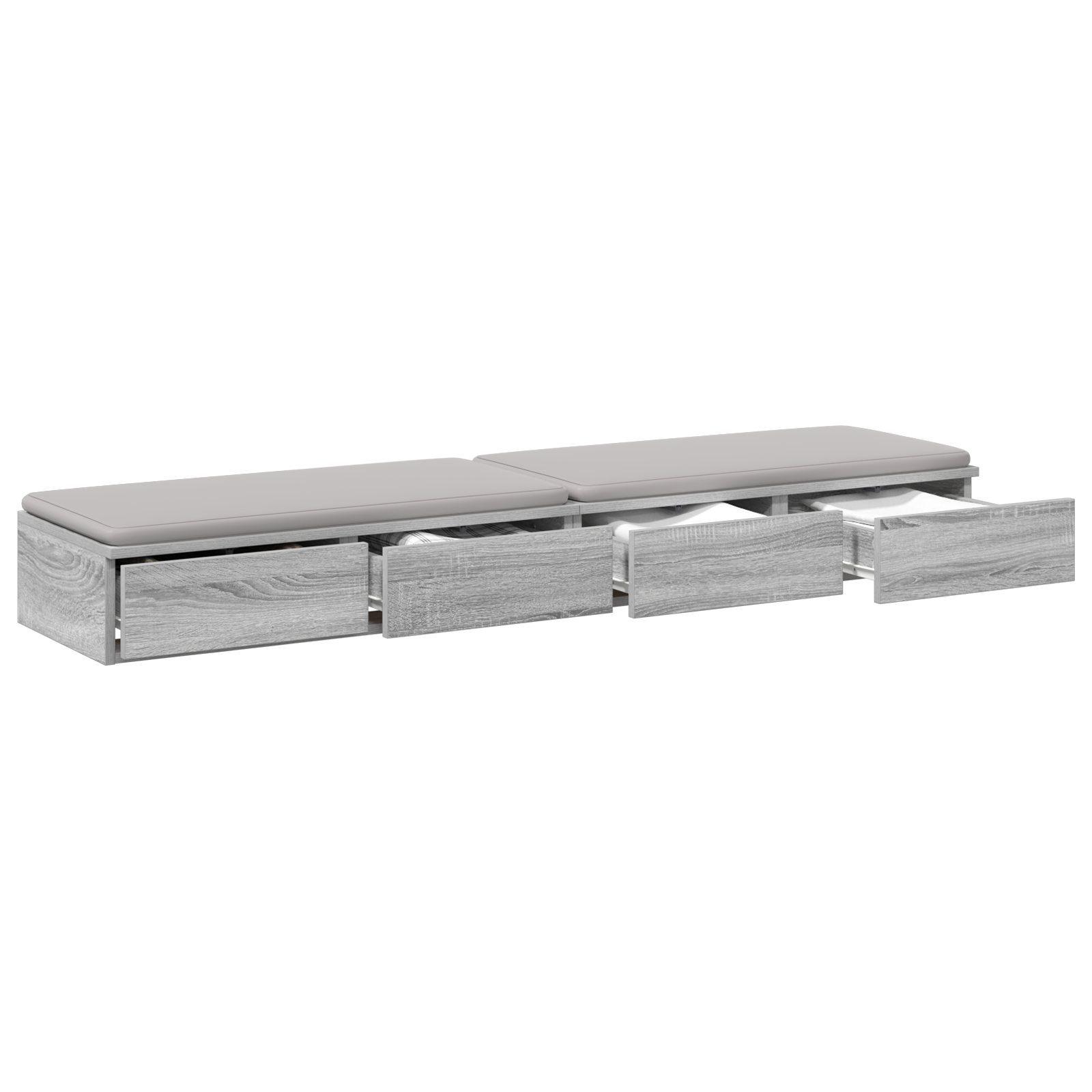 vidaXL Bedlade - Grijs Sonoma, 150 x 36,5 x 16,5 cm, Gemaakt van gefabriceerd hout