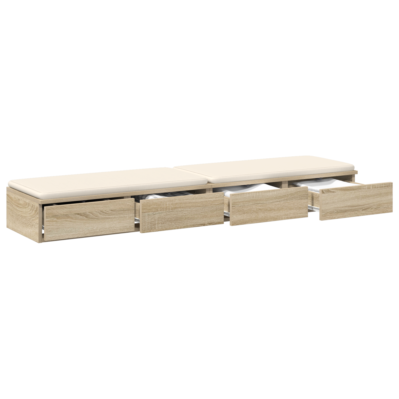 vidaXL Bedladen Sonoma Eiken 160x36,5x16,5 cm Bewerkt Hout