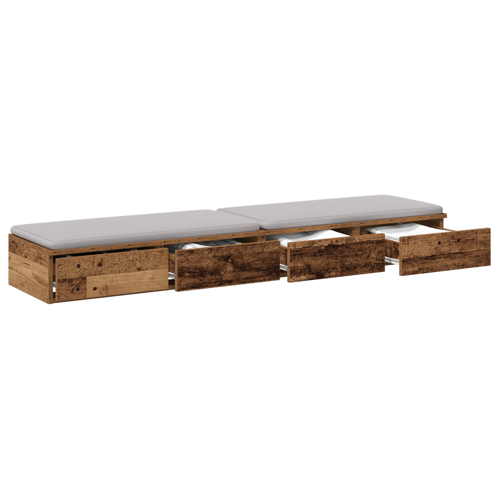 vidaXL Bedladen - Vintage Hout, 160 x 36,5 x 16,5 cm, Van Gelaagd Hout