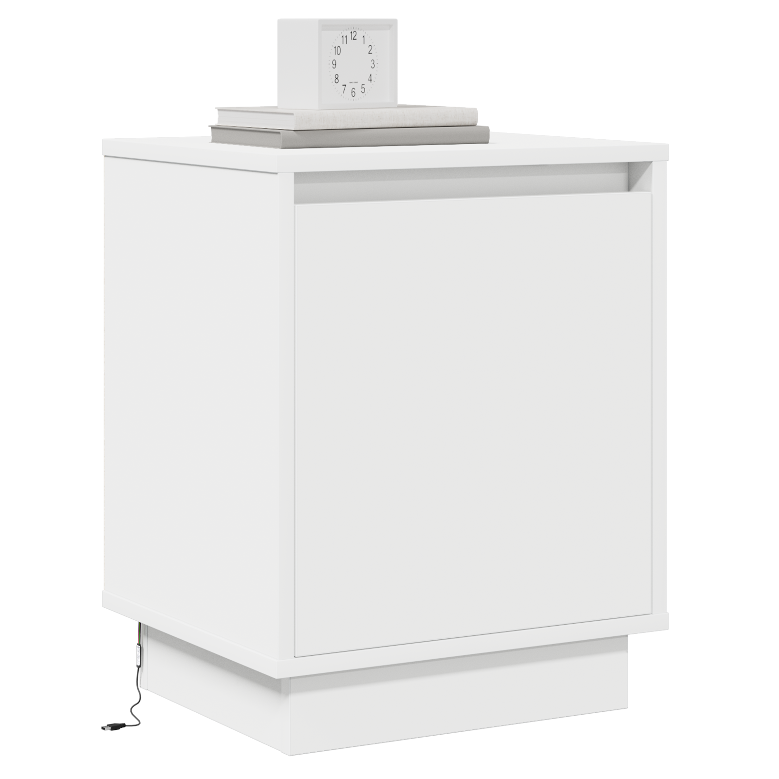 vidaXL Nachtkastjes 2 st met LED's 39x34,5x50 cm wit