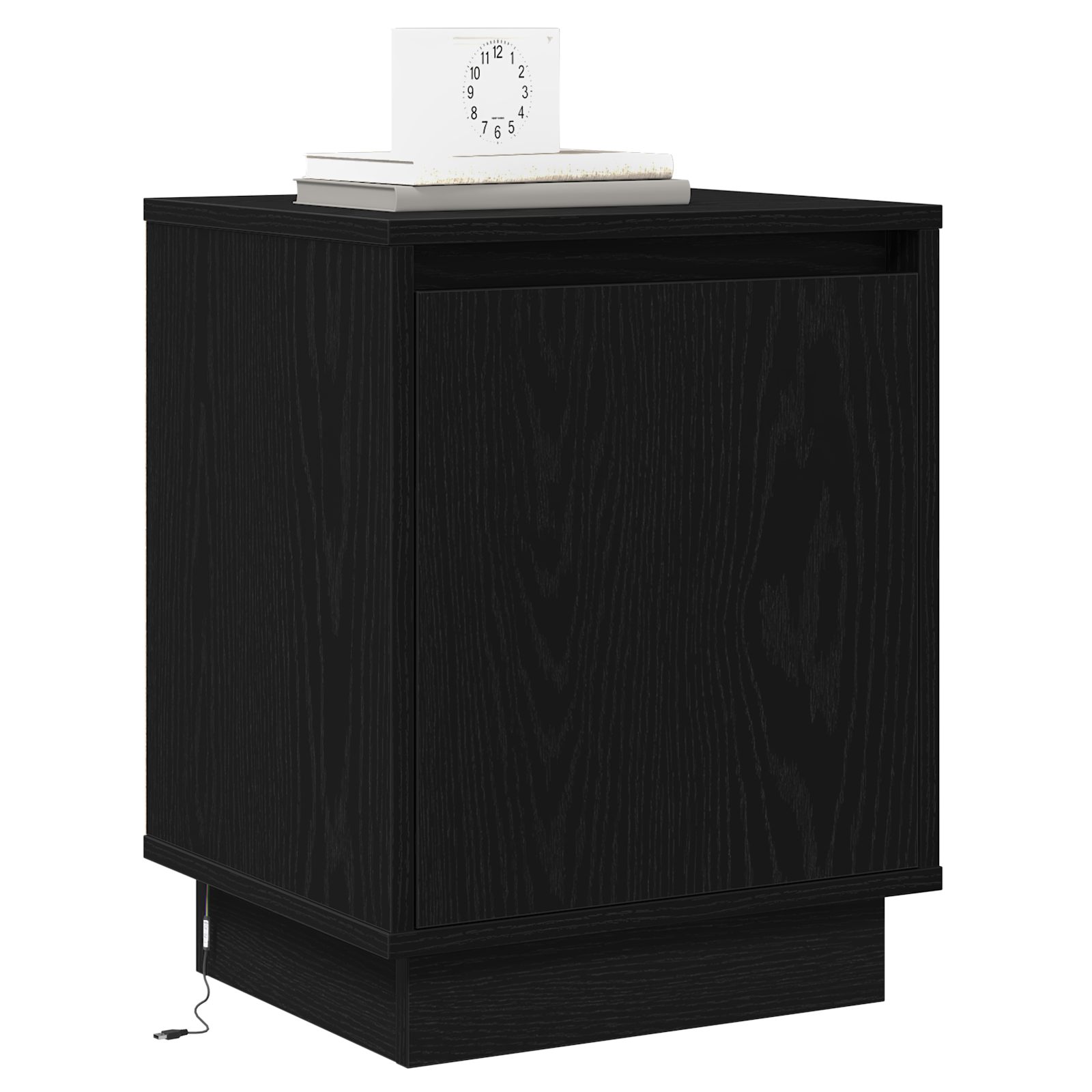 vidaXL Nachtkastjes 2 st met LED's 39x34,5x50 cm zwart