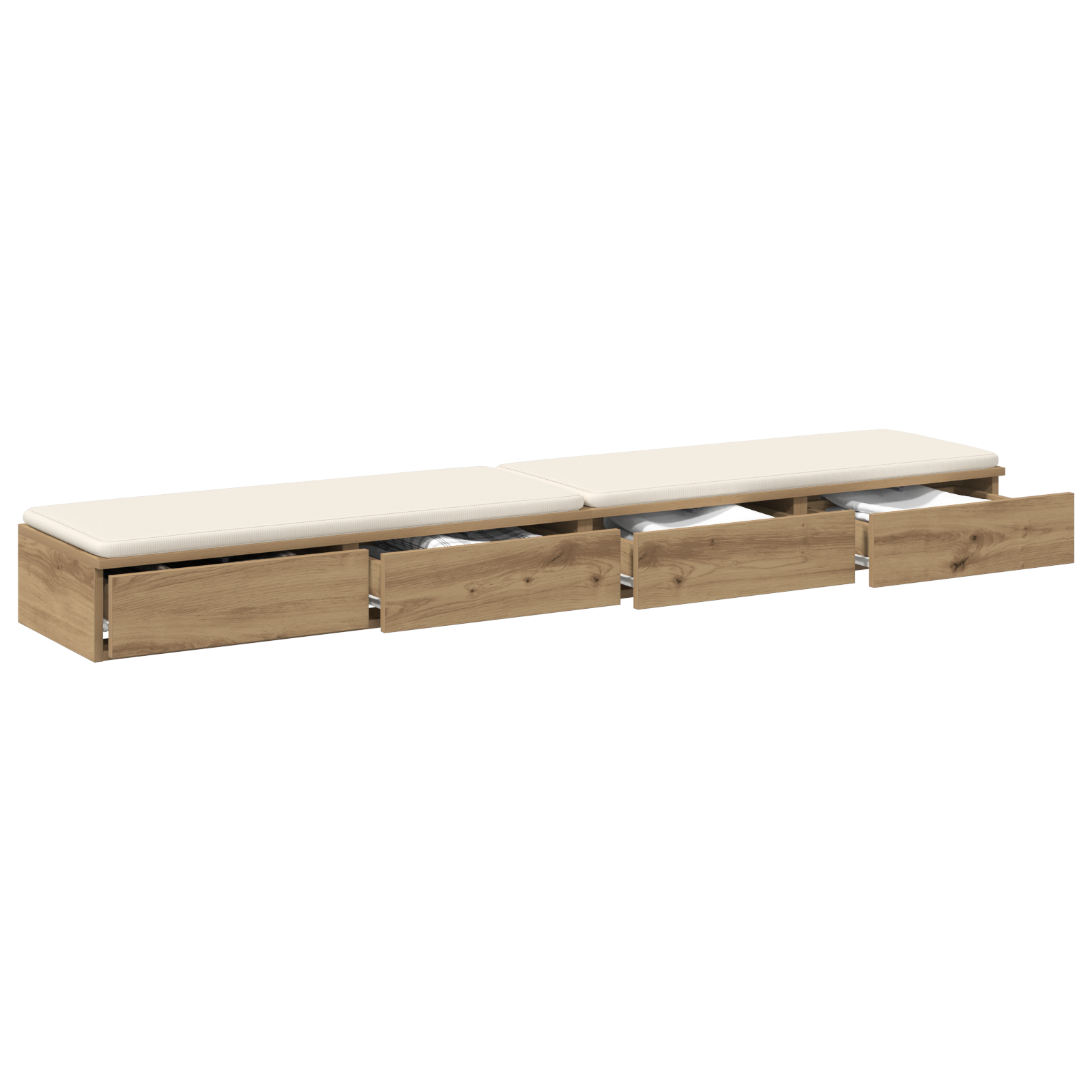 vidaXL Bedladen in Artisan Eiken - 180 x 36,5 x 16,5 cm - Gemaakt van samengesteld hout