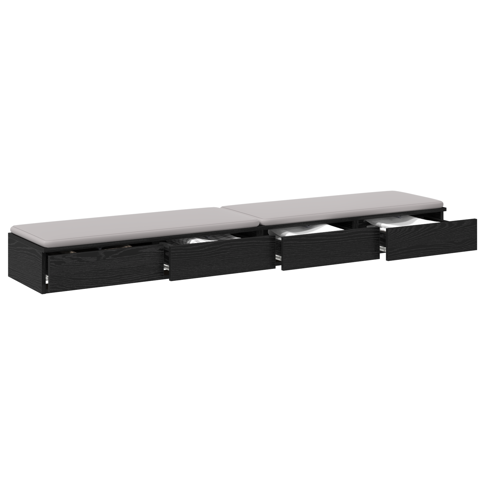 vidaXL Bedladen Zwart 200x36,5x16,5 cm Houtvezelplaat