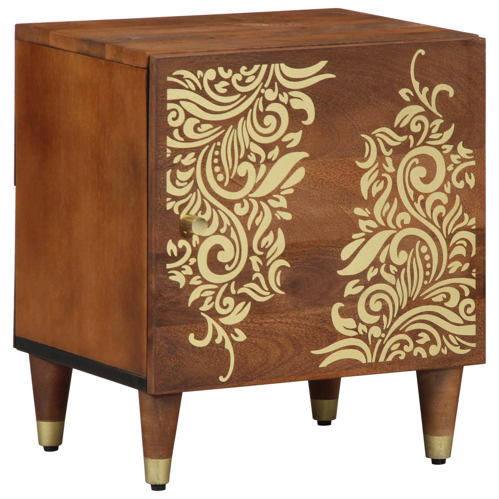 vidaXL Nachtkastjes 2 st 40x33x46 cm massief mangohout