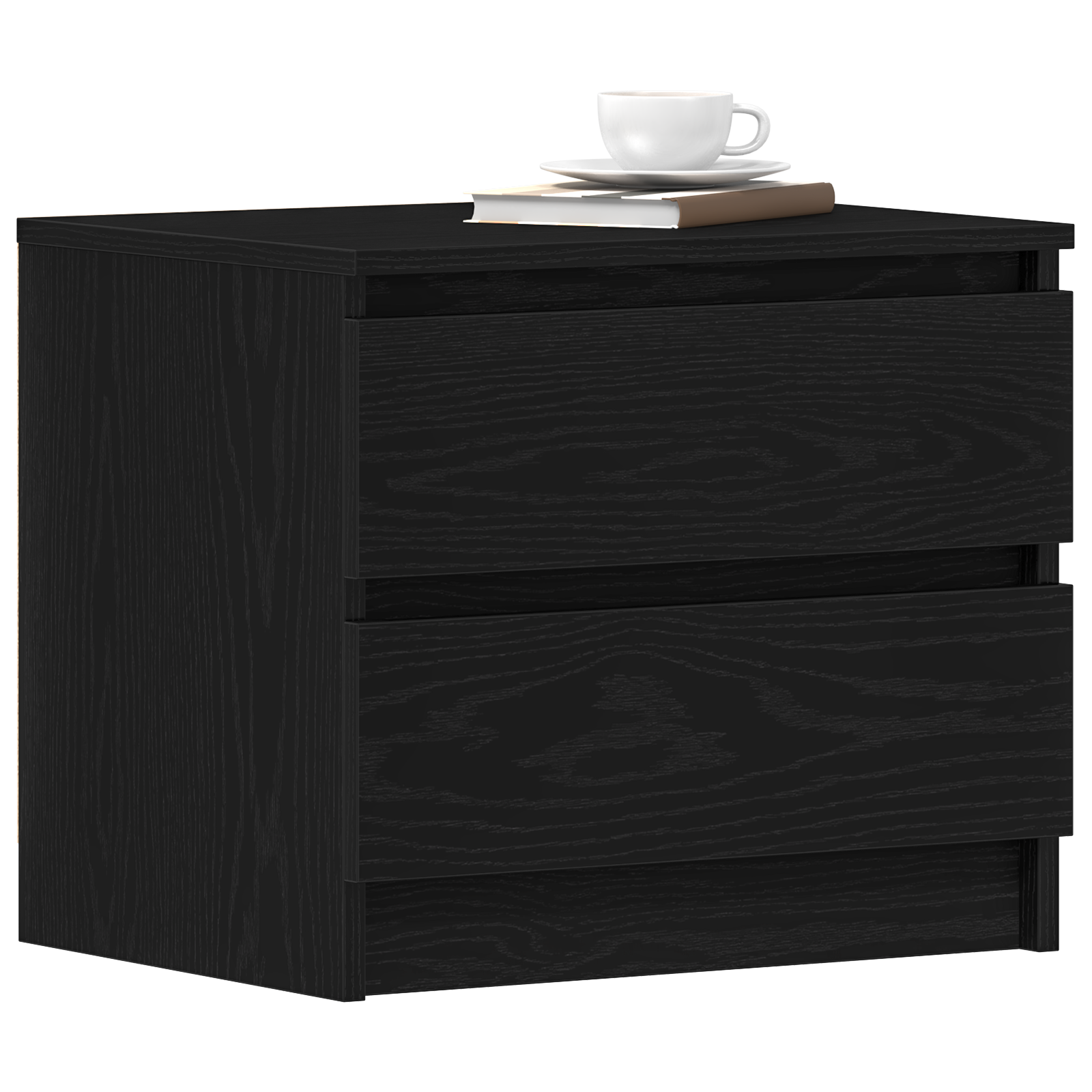 vidaXL Nachtkastjes 2 stuks Zwart Eiken 50x40x43,5 cm Geengineerd Hout