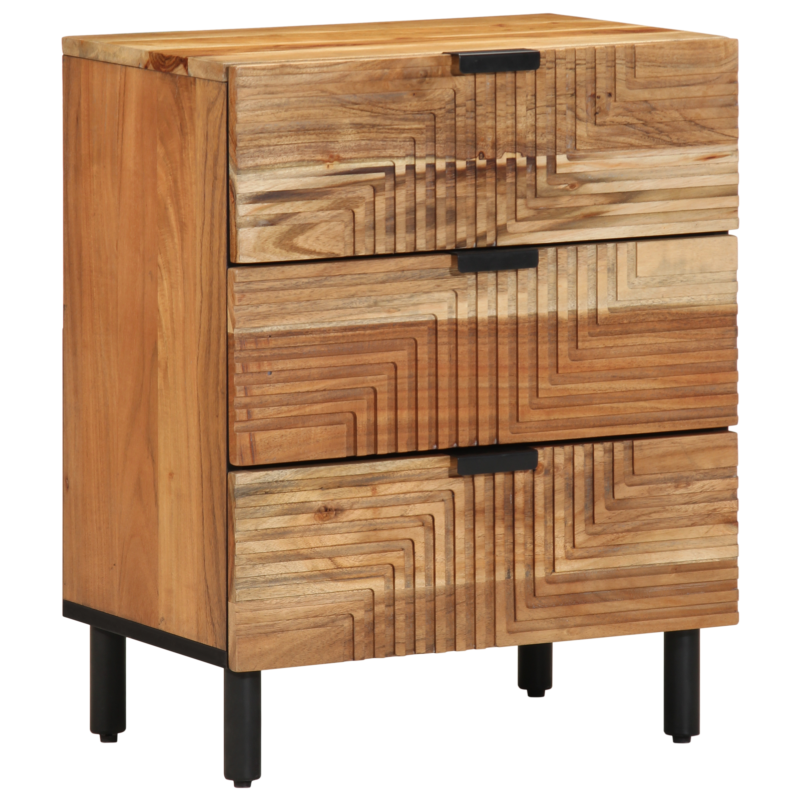 vidaXL Nachtkastje 50x33x62 cm massief acaciahout