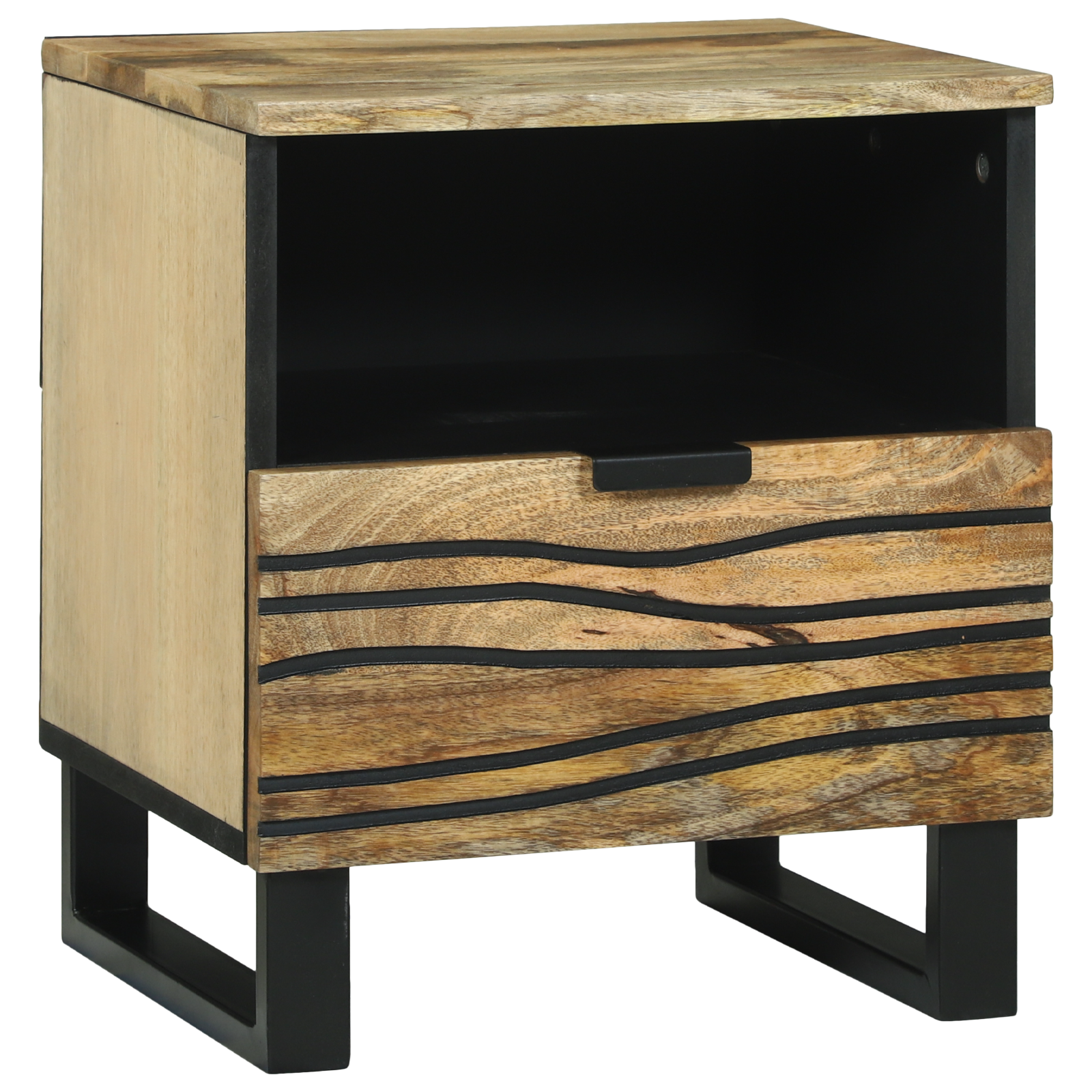 vidaXL Nachtkasten, Set van 2, 40 x 33 x 46 cm, Van massief mangohout