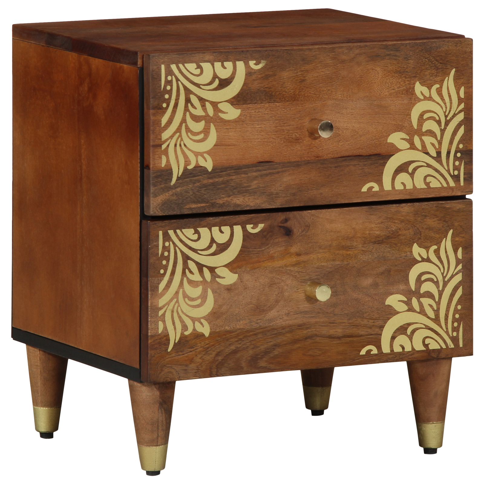 vidaXL Nachtkastjes 2 stuks 40x33,5x46 cm Massief Mango Hout