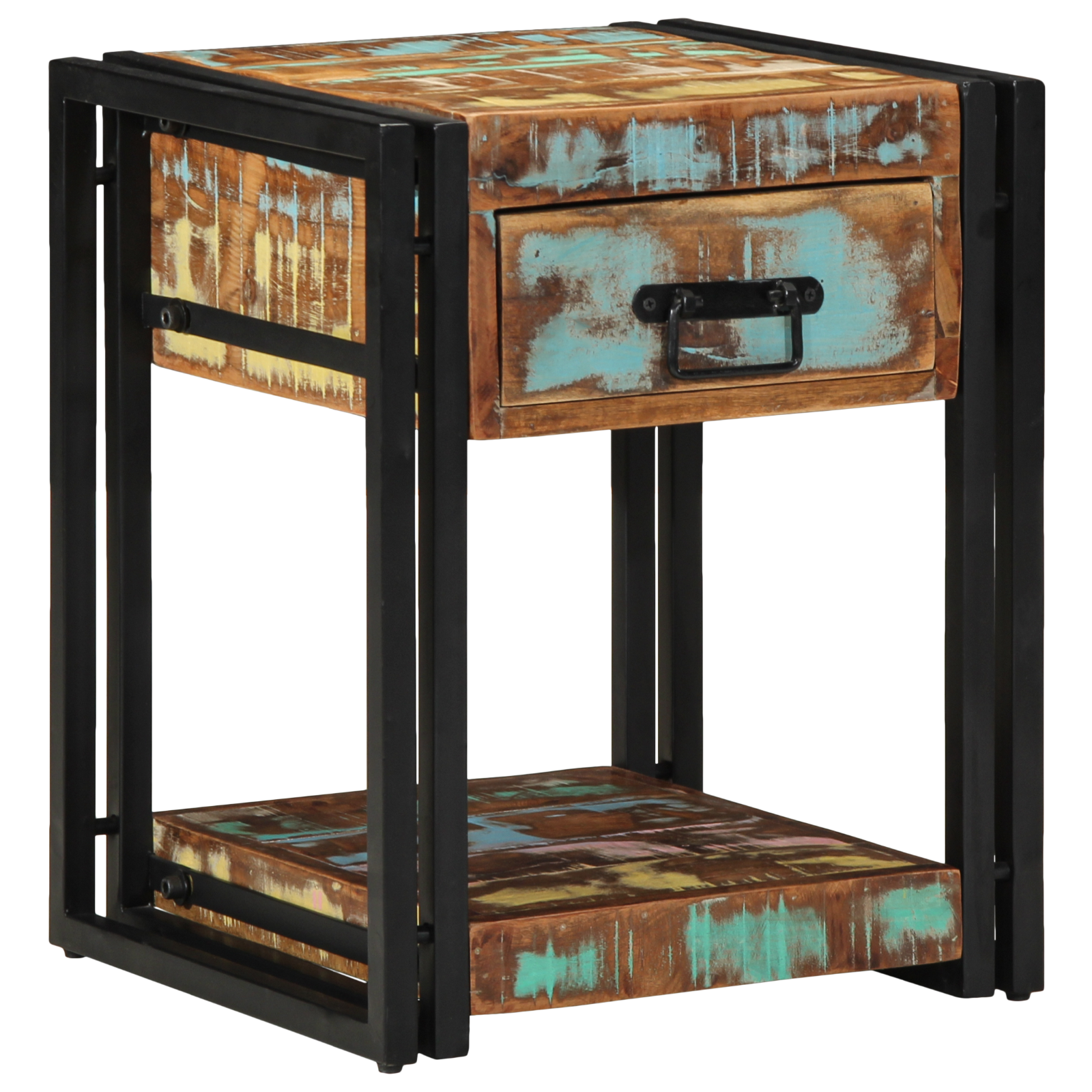 vidaXL Nachtkastjes 2 st 40x40x50 cm massief gerecycled hout