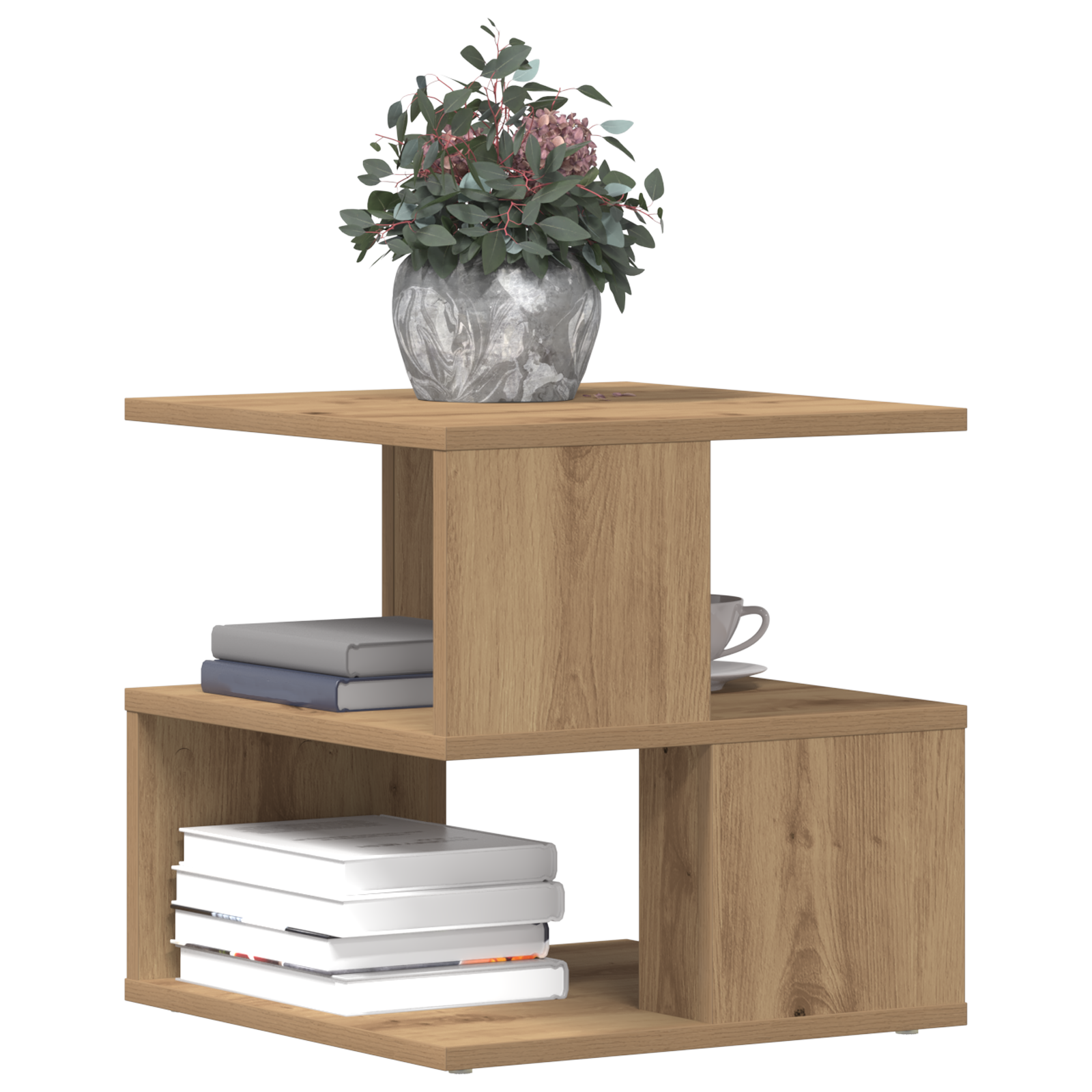 vidaXL Bijzettafel Artisan Eiken 40x40x40 cm Gefabriceerd Hout
