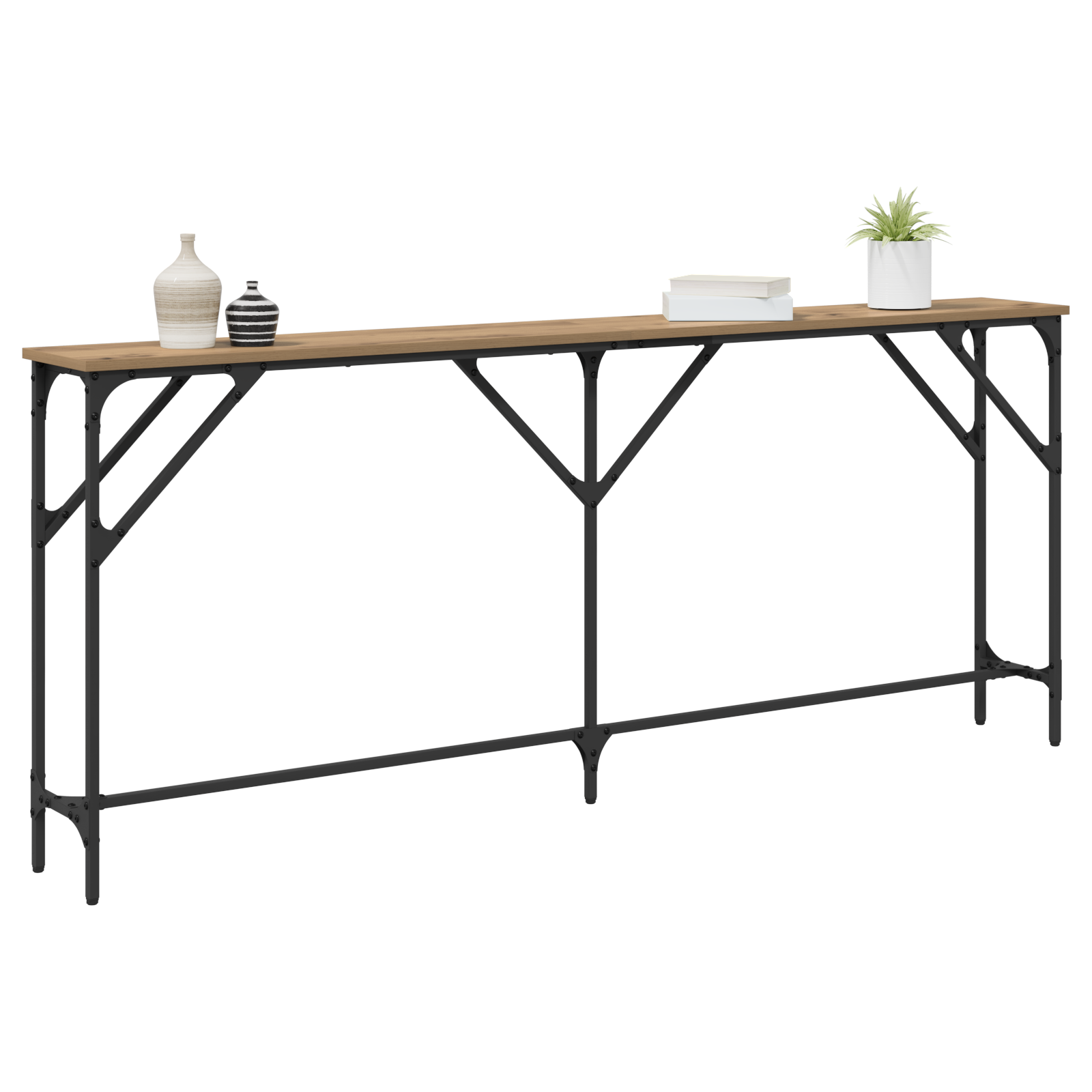 vidaXL Console Tafel Artisan Eiken 180x23x75 cm Engineered Wood