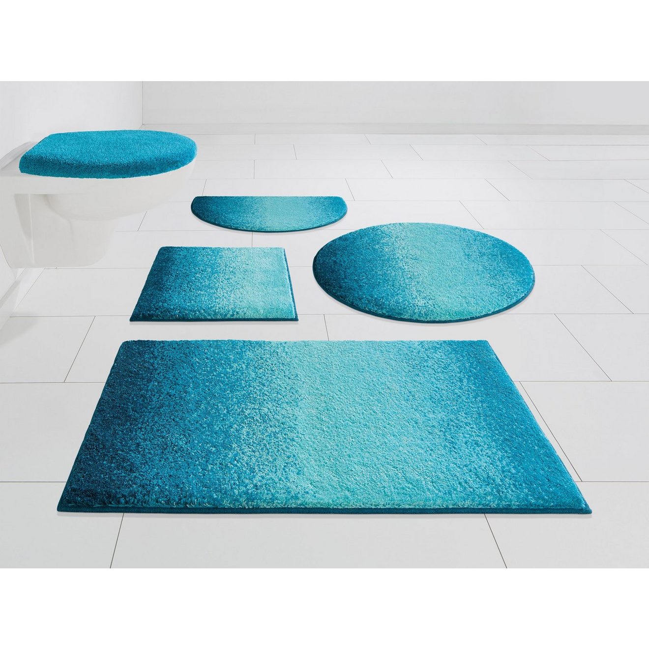 Grund Badmat Mistral gemeleerd ontwerp, ombré-look, ook als 3-delig set, made in europe