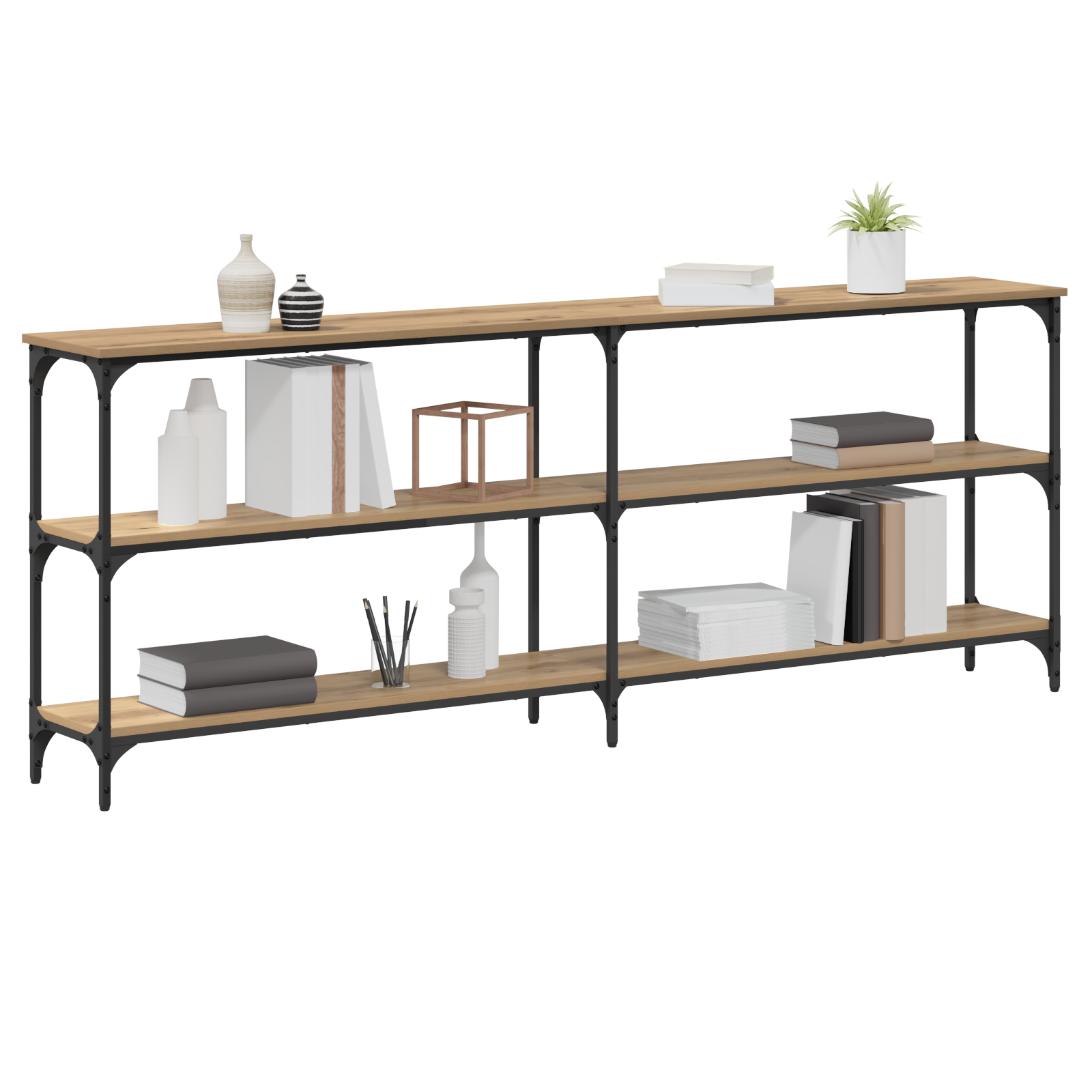 vidaXL Console Tafel Artisan Eiken 200x29x75 cm Engineered Wood