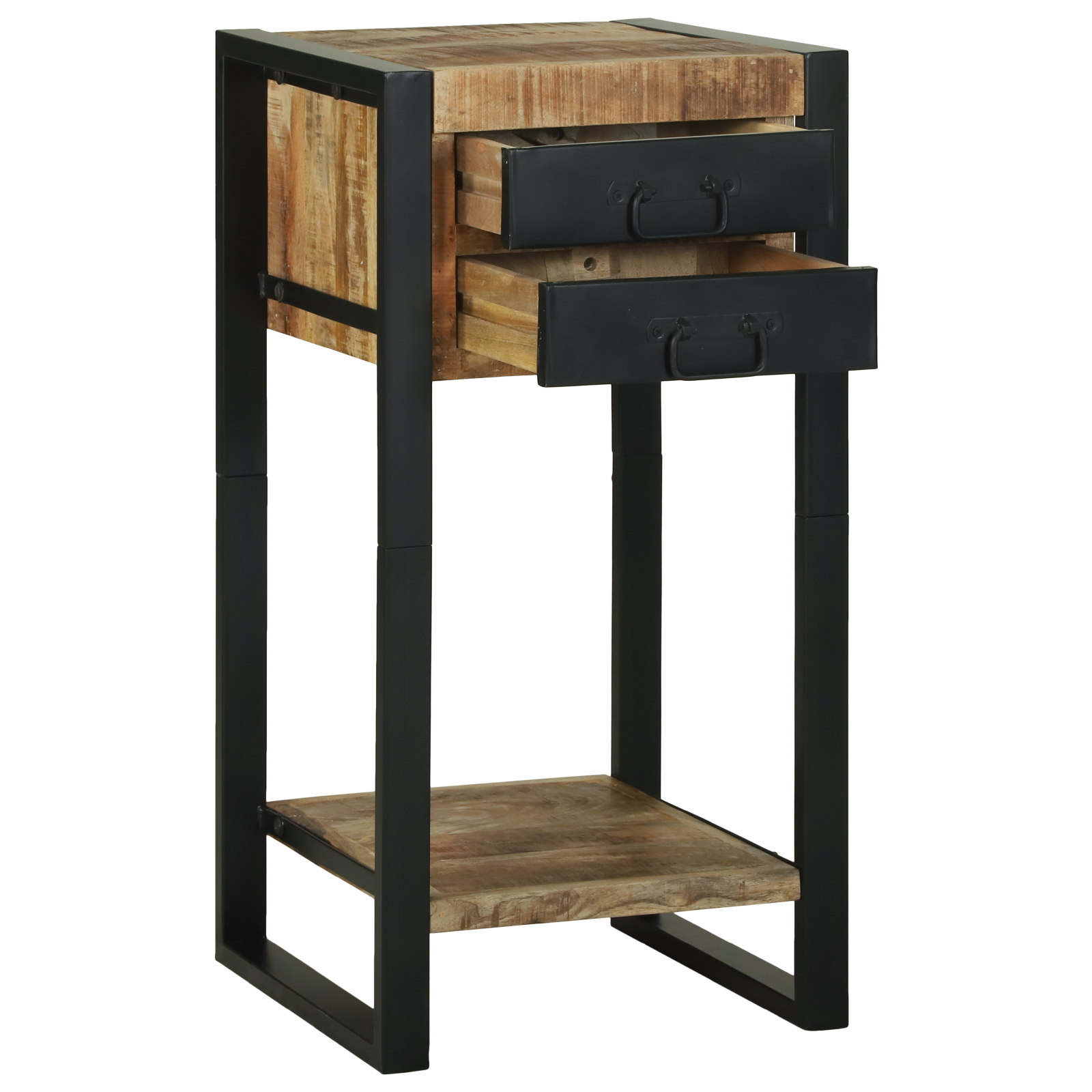 vidaXL Telefoontafeltje 40x40x80 cm massief ruw mangohout