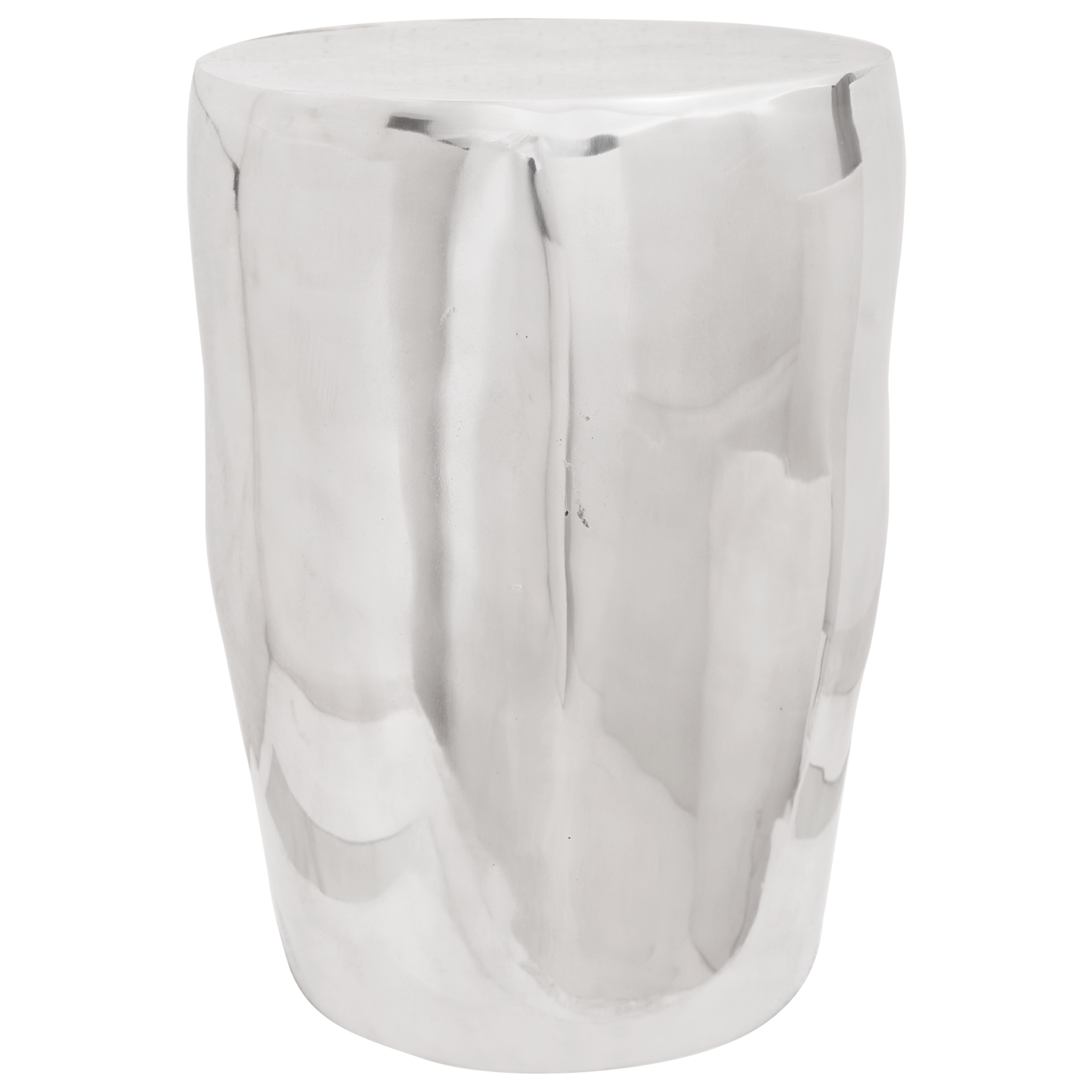 vidaXL Kruk met gezicht 33x33x45 cm aluminium zilverkleurig