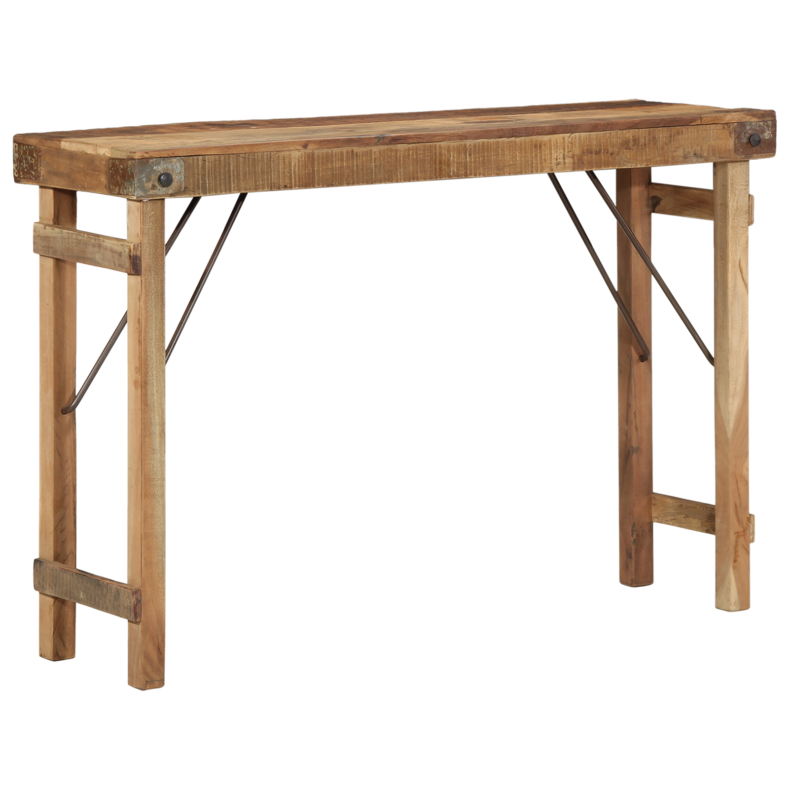 vidaXL Wandtafel 110x35x76 cm massief gerecycled hout