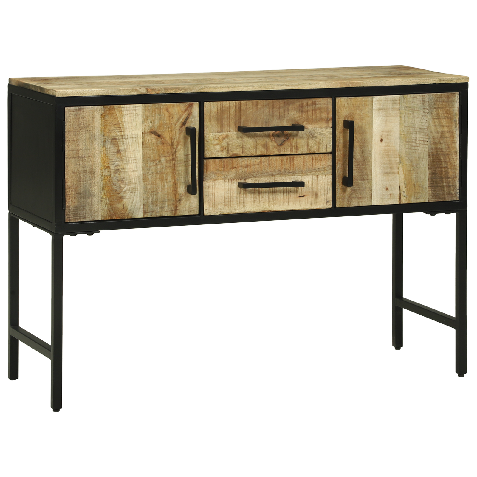 vidaXL Dressoir 100x35x70 cm massief ruw mangohout