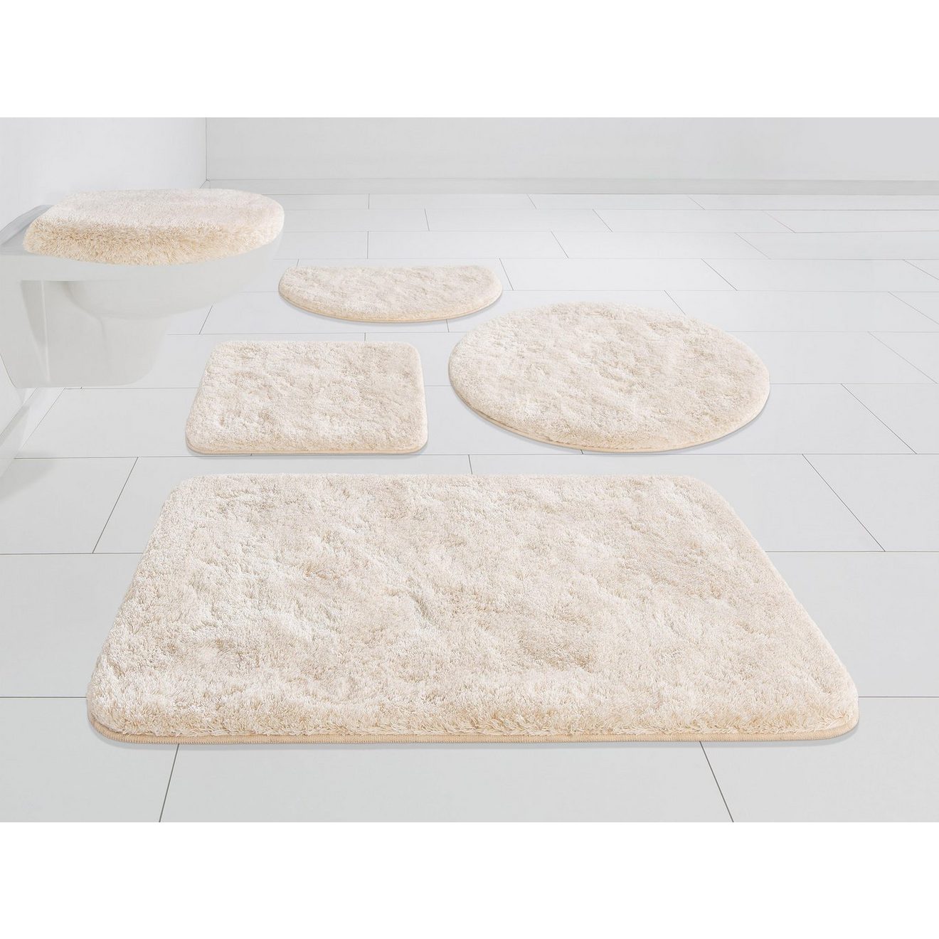 Grund Badmat Melos, badmat, badkamer tapijt, zeer zacht gemêleerde look, zeer zachte pool, melange-effect, made in europe