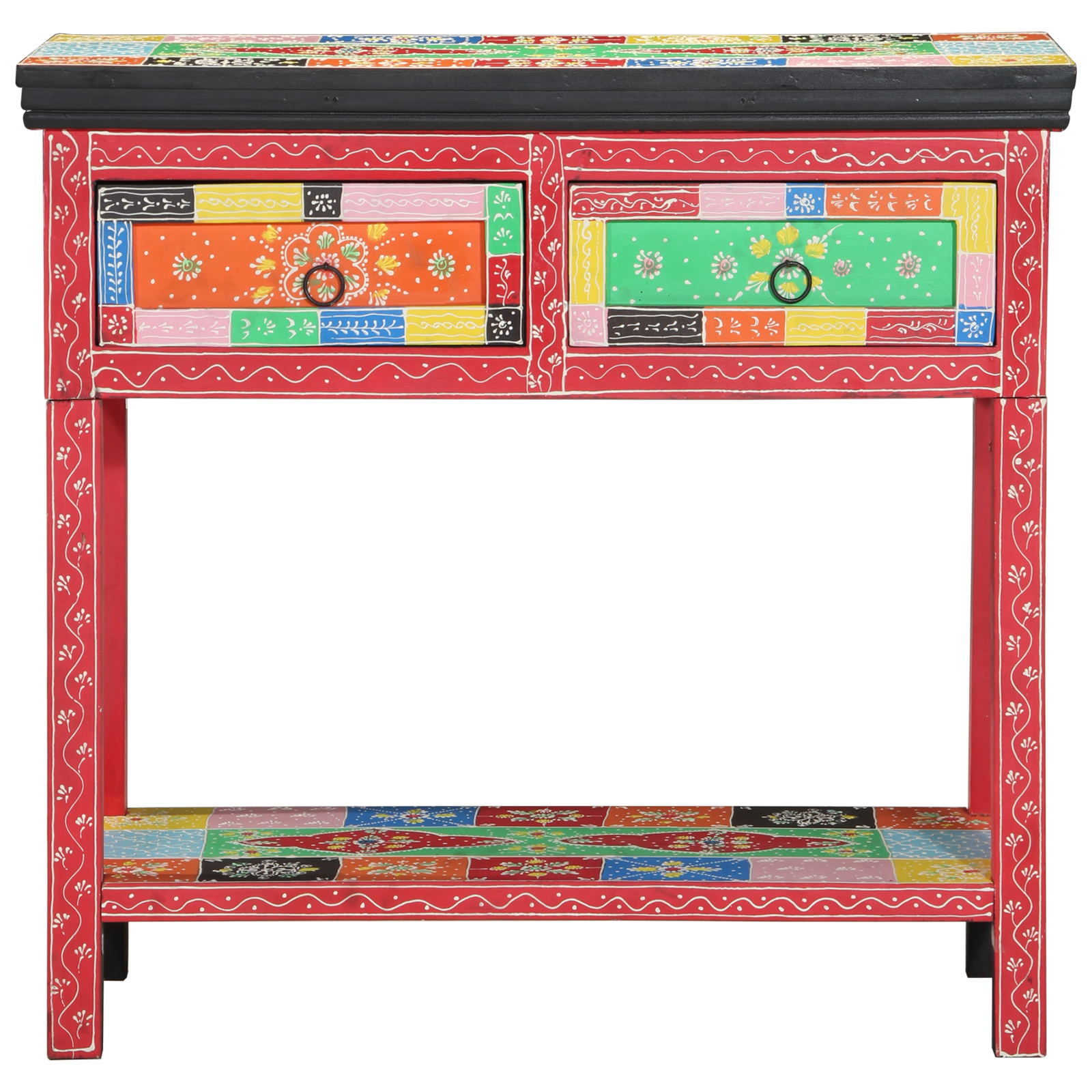 vidaXL Console Tafel met Lades - Kleurrijk Hout