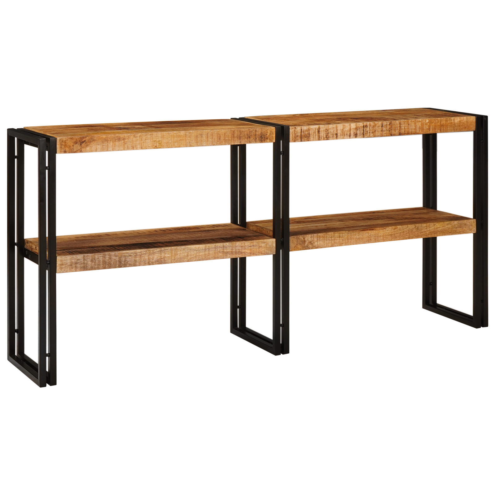 vidaXL Console Tafel 160x33x75 cm Massief Ruw Houten Mango