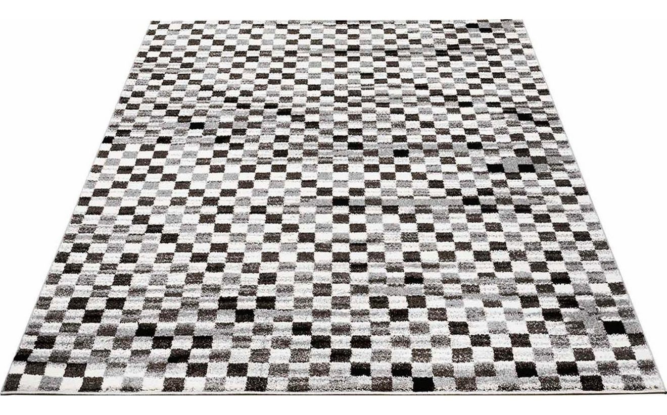 Carpet City Vloerkleed Moda 1141 Kortpolig, ruit, zacht, woonkamer, slaapkamer