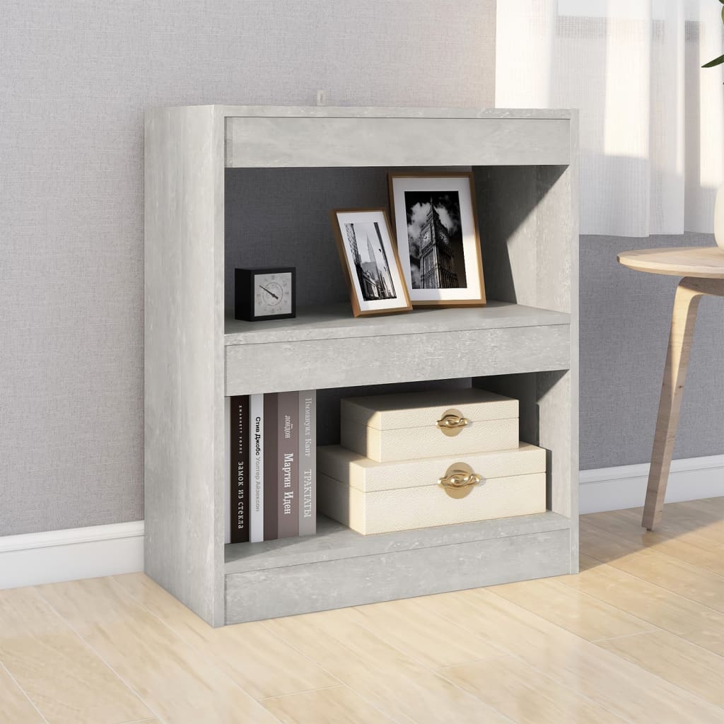 vidaXL Boekenkast/kamerscherm 60x30x72 cm betongrijs