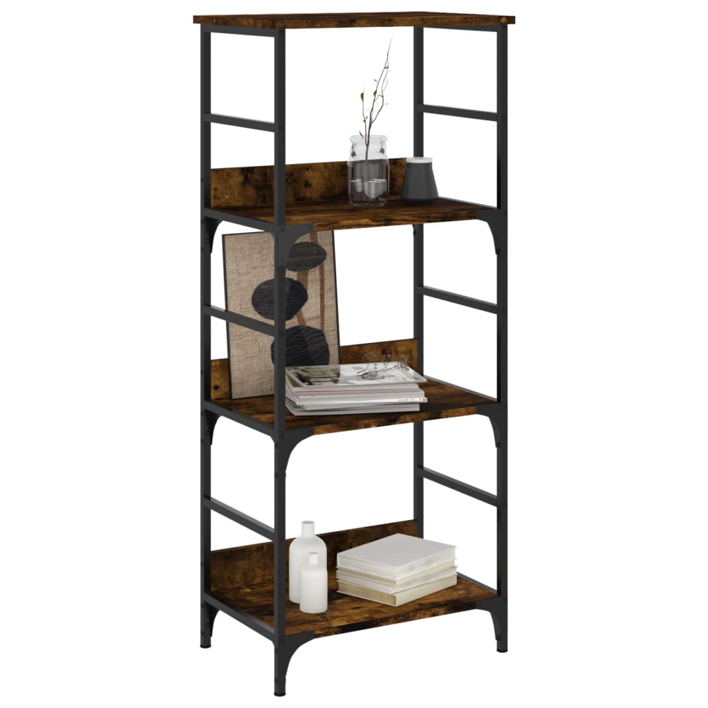 vidaXL Boekenrek 50x33x117,5 cm bewerkt hout gerookt eikenkleurig