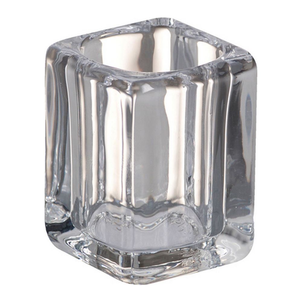 Bolsius | Theelicht&Clear Cup Houder | Vierkant | Transparant | 6 stuks