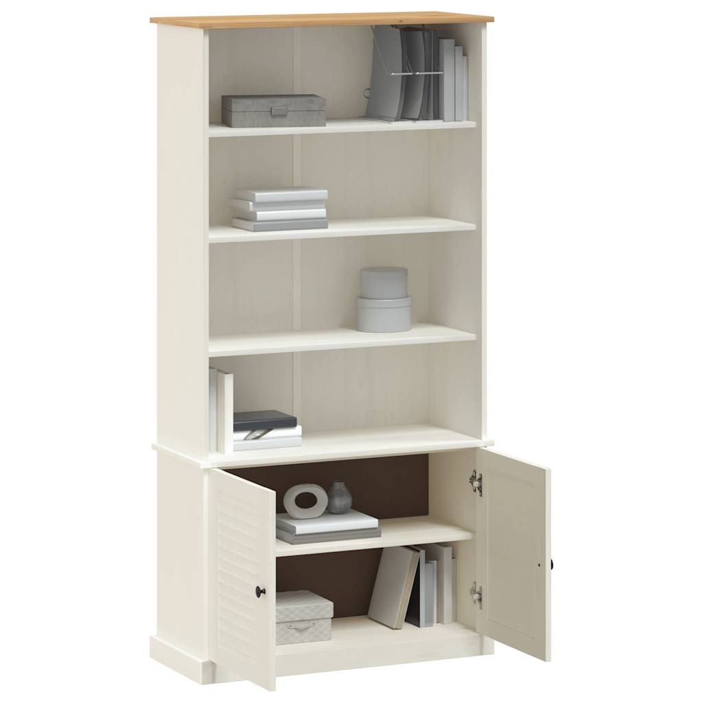 vidaXL Boekenkast VIGO 85x35x170 cm massief grenenhout wit