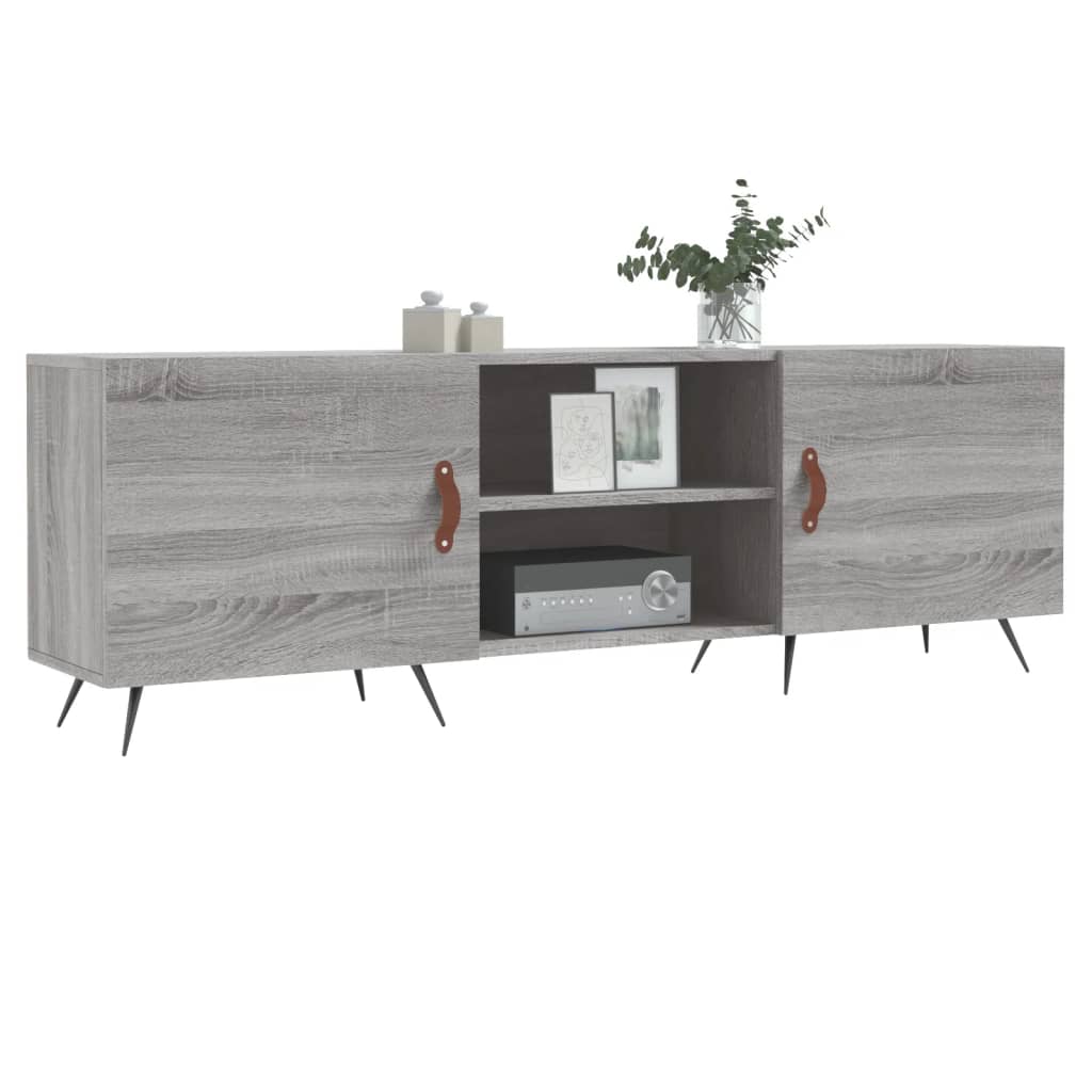 vidaXL Tv-meubel 150x30x50 cm bewerkt hout grijs sonoma eikenkleurig