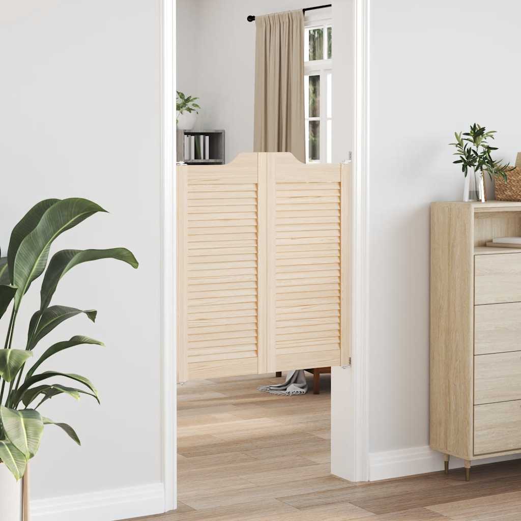 vidaXL Draaideuren louvredesign 1-paar 90x80 cm massief grenenhout