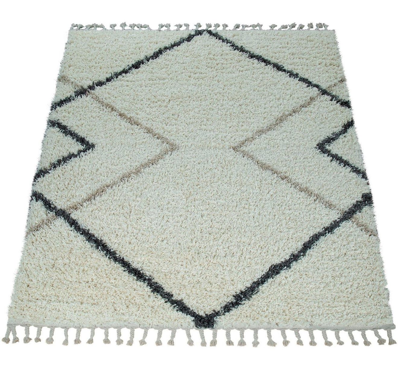 Paco Home Hoogpolig vloerkleed Helsinki 530 zachte, hoogpolige shaggy, scandinavisch design, met franje