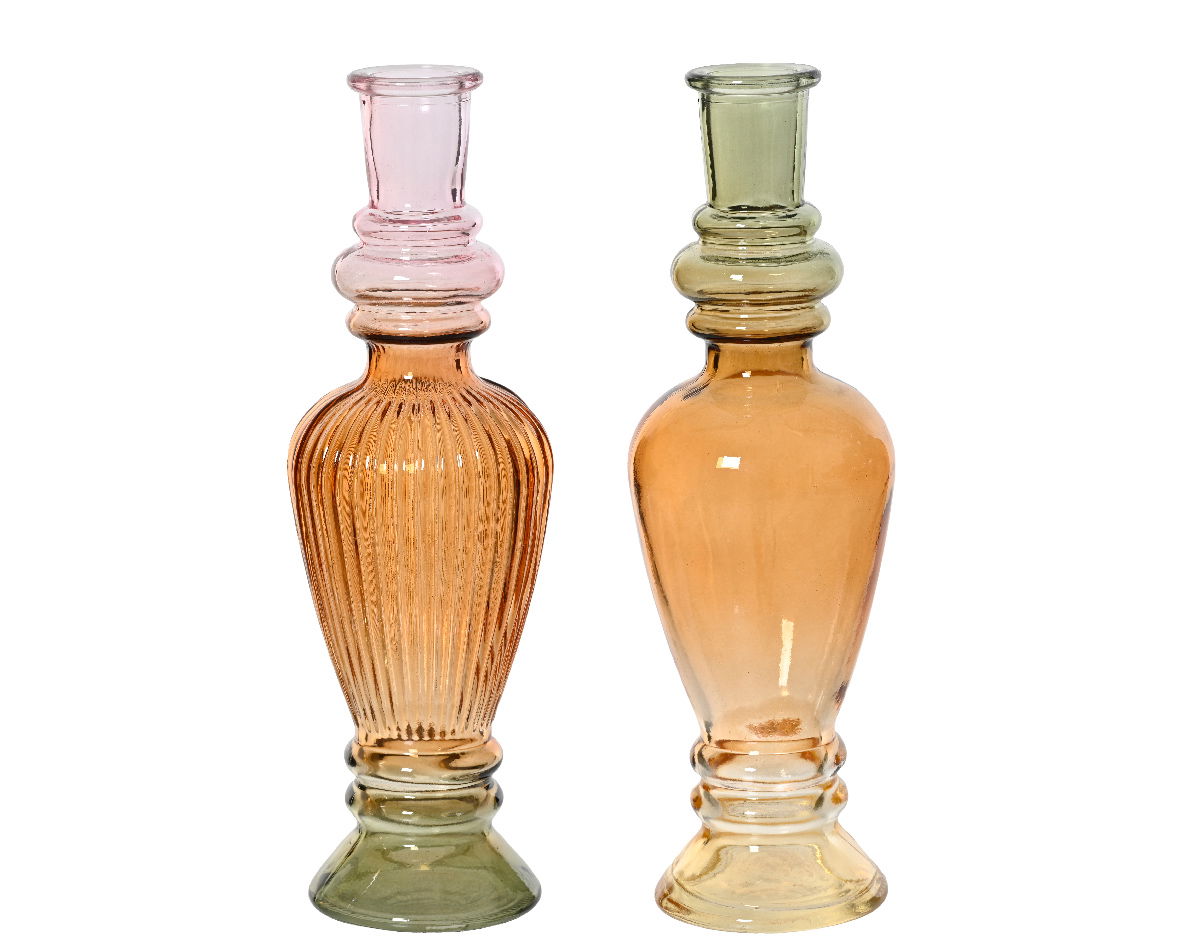 Decoris Kandelaar glas d7h22 cm a2 - 