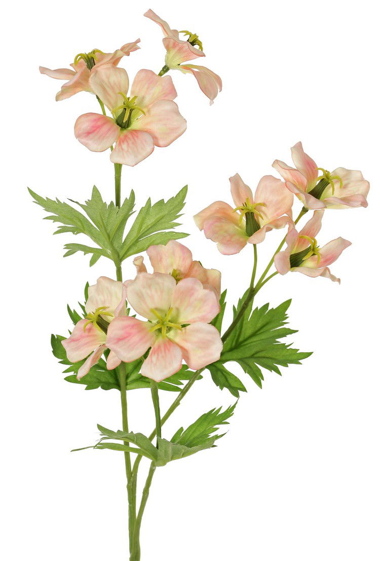 Driesprong collection Geranium ooievaarsbek peach kunstbloem zijde nepbloem - 