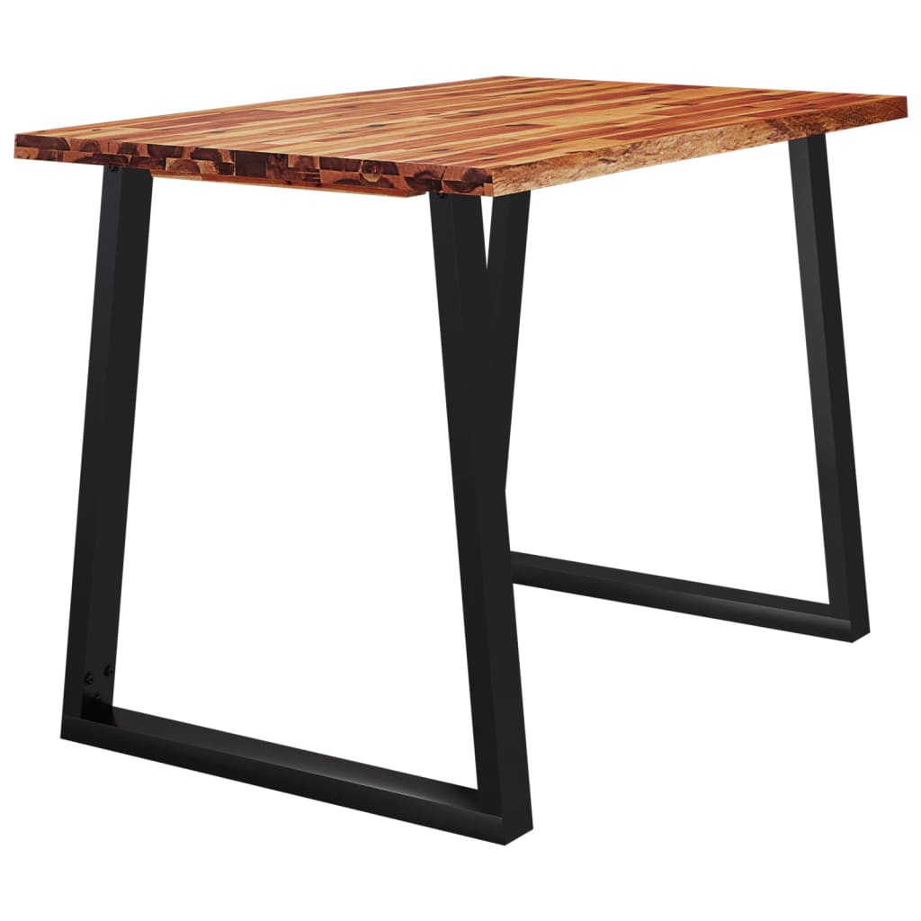 vidaXL Eettafel met natuurlijke rand 110x70x75 cm massief acaciahout